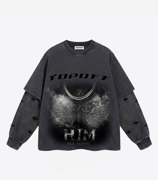 TOPOFF DOUBLE LAYERED TSHIRT